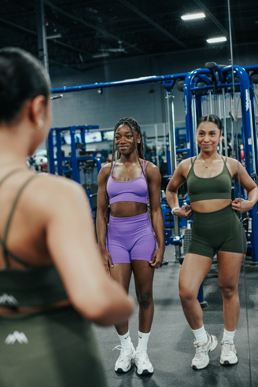 Ascend  Biker Shorts - Army Green